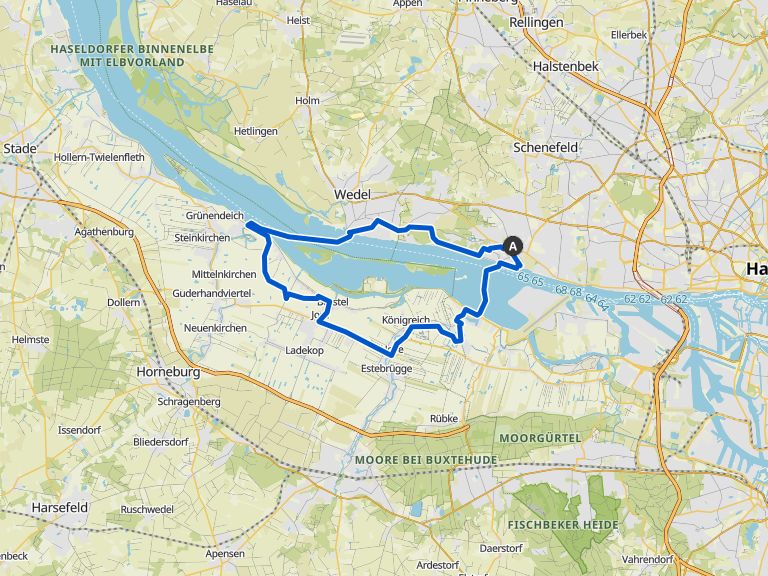 BlankeneseWedelLüheJorkCranzBlankenese Fahrradtour Komoot